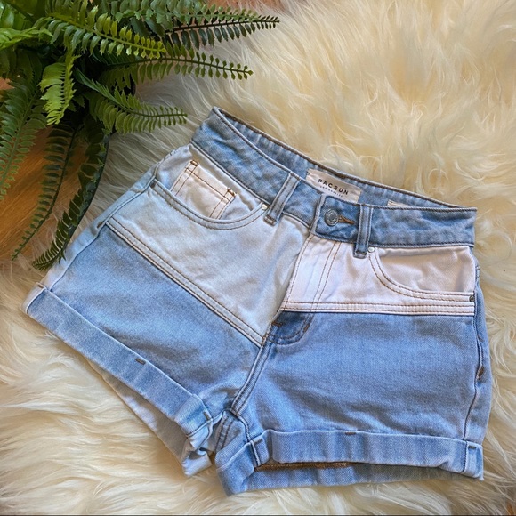 hopper patch denim shorts